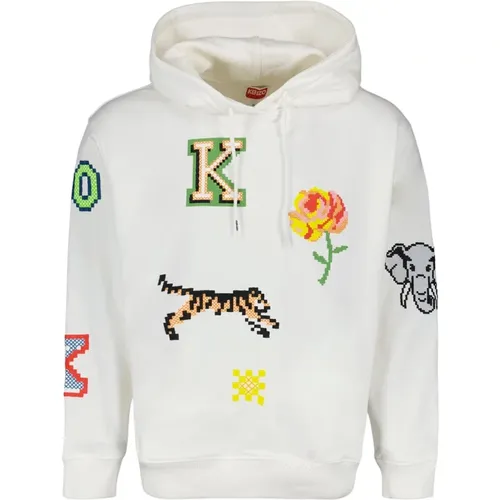 Pixel Hoodie Sweatshirt , Damen, Größe: XS - Kenzo - Modalova