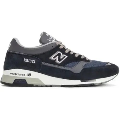 Blue Fabric and Leather Sneakers , male, Sizes: 10 1/2 UK, 8 UK - New Balance - Modalova