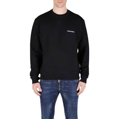 Cotton Sweatshirt with White Print , male, Sizes: M, XL, L, S - Dsquared2 - Modalova