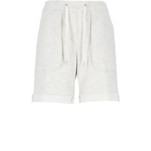 Grey Cotton Shorts with Drawstrings , female, Sizes: 2XS - PESERICO - Modalova