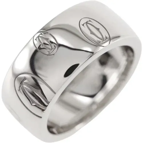 Pre-owned Jewellery, female, , Size: ONE SIZE Pre-owned White Gold rings - Cartier Vintage - Modalova