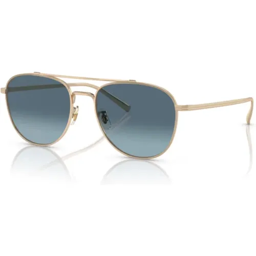 Sunglasses, unisex, , Size: L Stylish 'Rivetti' Sunglasses in Gold - Oliver Peoples - Modalova