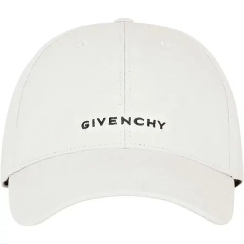 Caps, male, , Size: ONE SIZE Grey Baseball Hat with Signature Embroidery - Givenchy - Modalova