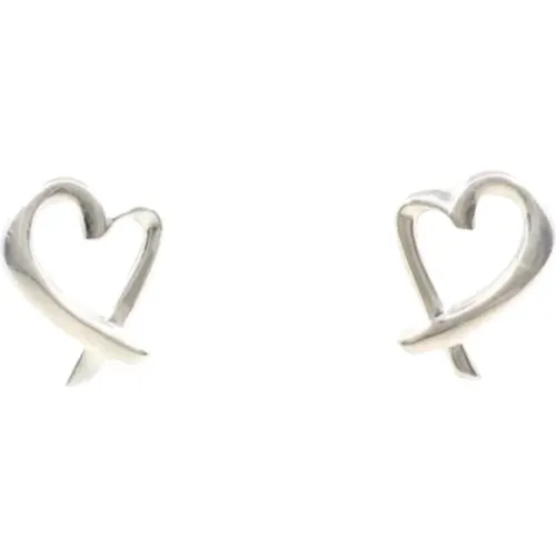 Pre-owned Jewellery, female, , Size: ONE SIZE Pre-owned Silver earrings - Tiffany & Co. Pre-owned - Modalova