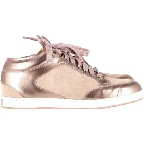 Pre-owned Sneakers, female, , Size: 10 US Pre-owned Suede sneakers - Jimmy Choo Pre-owned - Modalova