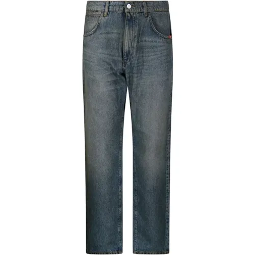 Straight Jeans, male, , Size: W33 Denim Jeans with Classic Style - Amish - Modalova