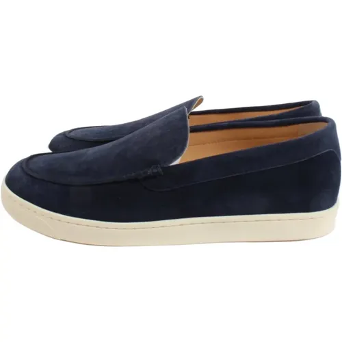 Loafers, male, , Size: 10 US Navy Men's Moccasins - BRUNELLO CUCINELLI - Modalova