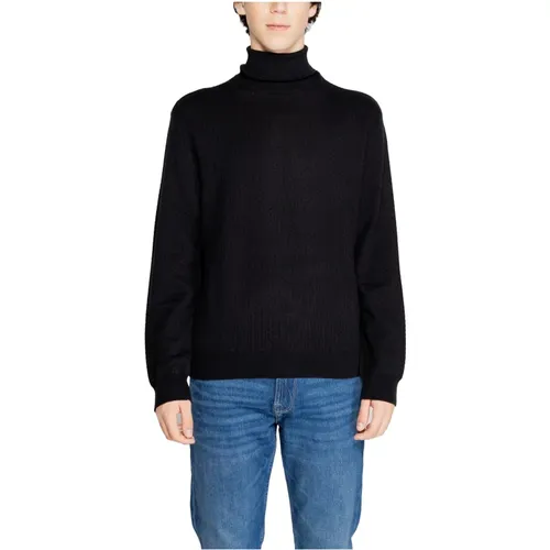 Turtlenecks, male, , Size: L Men's Sweater Autumn/Winter Collection - Armani Exchange - Modalova