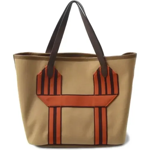 Pre-owned Tote Bags, female, , Size: ONE SIZE Pre-owned Canvas handbags - Hermès Vintage - Modalova