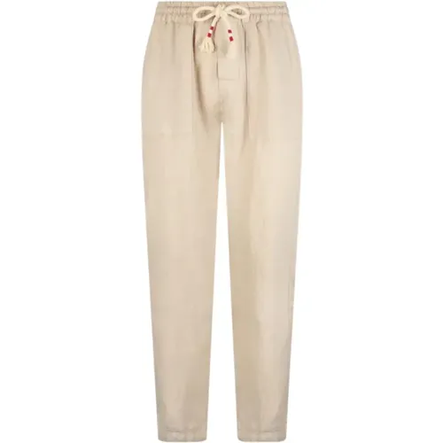 Pantalone IN Lino 00030F Caa0001- Saint Barth , male, Sizes: 2XL, XL, S, M, L - MC2 Saint Barth - Modalova