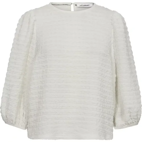Strukturierte Weiße Bluse Top & T-Shirt , Damen, Größe: S - Co'Couture - Modalova
