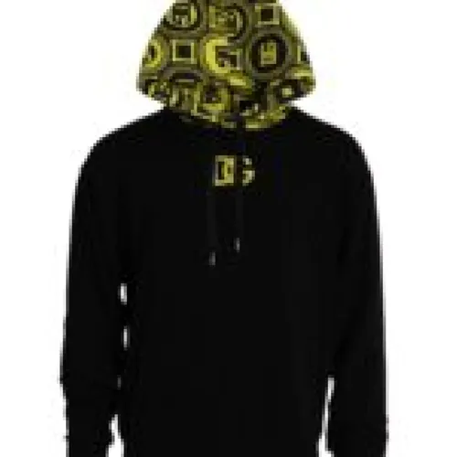 Hoodies, male, , Size: S Logo Hooded Cotton Sweatshirt - Dolce & Gabbana - Modalova