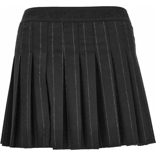 Tailoring Wool Stripes Mini Rock , Damen, Größe: 2XS - Versace Jeans Couture - Modalova