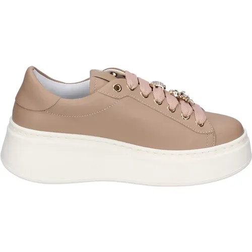 Leder Damen Sneakers , Damen, Größe: 38 EU - Gio+ - Modalova