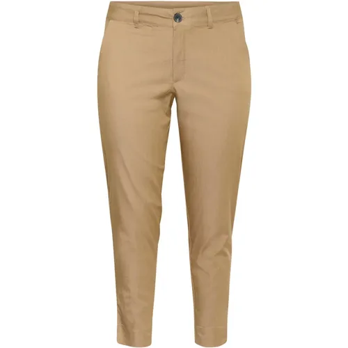 Chinos, female, , Size: 7XL Chino Pants with Wide Waistband - Kaffe Curve - Modalova