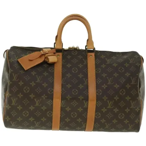 Pre-owned Weekend Bags, female, , Size: ONE SIZE Pre-owned Canvas handbags - Louis Vuitton Vintage - Modalova