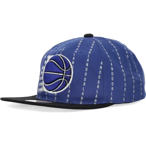 Caps, male, , Size: ONE SIZE Orlando Magic Pinstripe Snapback Cap - Mitchell & Ness - Modalova