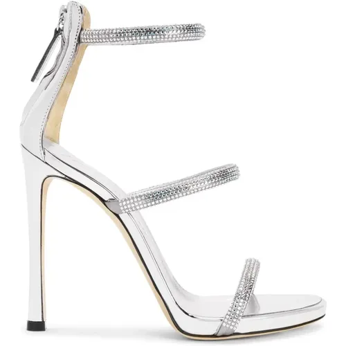 Sandals Silver , female, Sizes: 7 UK - giuseppe zanotti - Modalova