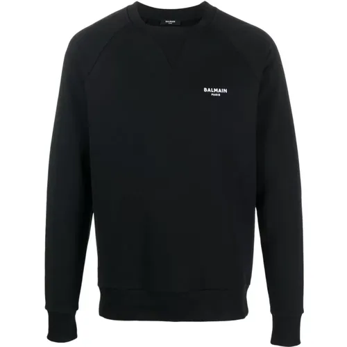 Flock sweatshirt , male, Sizes: L, XL - Balmain - Modalova