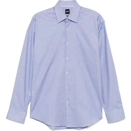 Regular Fit Cotton Shirt , male, Sizes: L, XL, 2XL, 3XL - Hugo Boss - Modalova