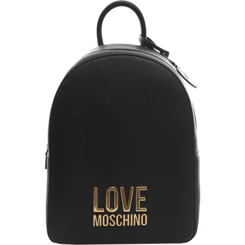 Schwarzer synthetischer Rucksack für Frauen , Damen, Größe: ONE Size - Love Moschino - Modalova