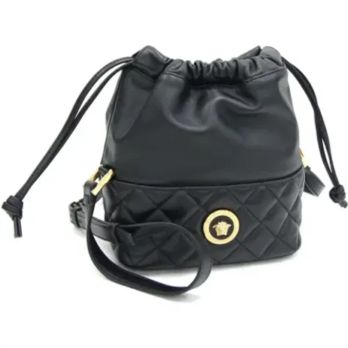 Pre-owned Bucket Bags, female, , Size: ONE SIZE Pre-owned Leather shoulder-bags - Versace Pre-owned - Modalova