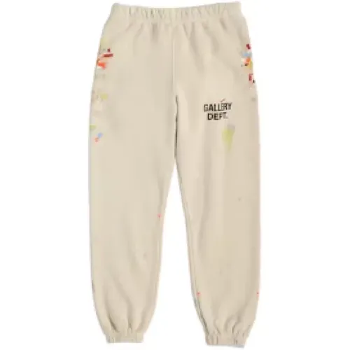 Sweatpants, male, , Size: L Cream Flare Sweatpants - Gallery Dept. - Modalova