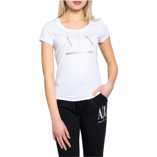 T-Shirts drucken , Damen, Größe: XS - Armani Exchange - Modalova