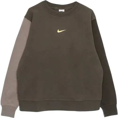 Damen Crewneck Sweatshirt mit Swoosh , Damen, Größe: L - Nike - Modalova
