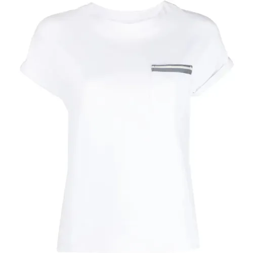 V neck t-shirt with groe , female, Sizes: XL - Eleventy - Modalova