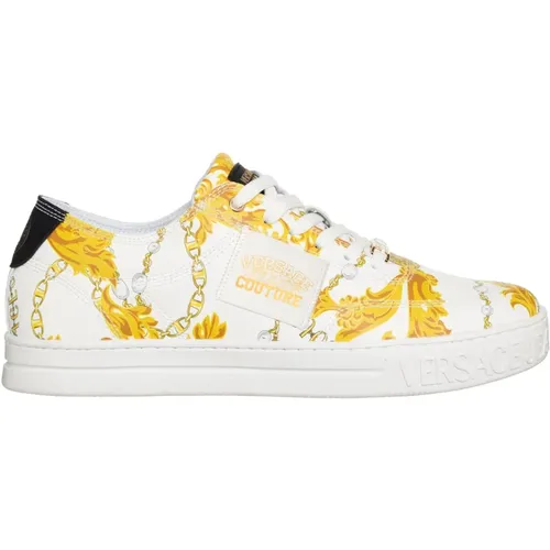 Abstract Multicolour Chain Sneakers , male, Sizes: 6 UK - Versace Jeans Couture - Modalova