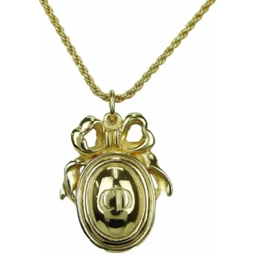 Pre-owned Jewellery, female, , Size: ONE SIZE Pre-owned Metal necklaces - Dior Vintage - Modalova