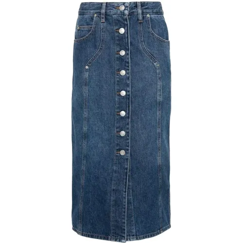 Denimrock mit Klassischen Details , Damen, Größe: S - Isabel Marant Étoile - Modalova