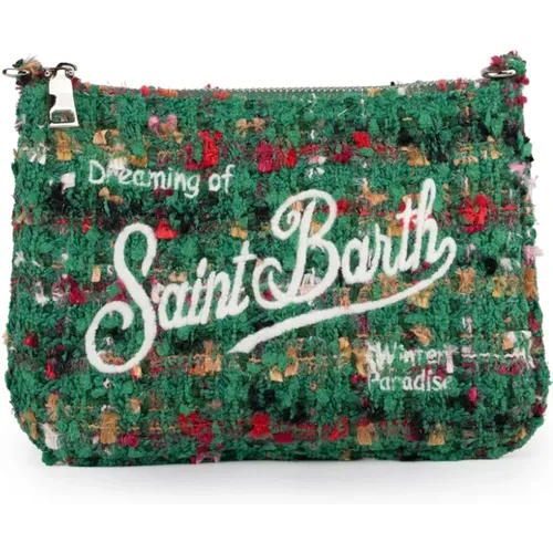 Grüne Samt Tweed Clutch Tasche - MC2 Saint Barth - Modalova