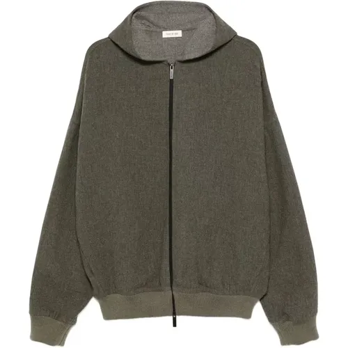 Zip-throughs, male, , Size: M Hooded Zip-Through Jacket - Fear Of God - Modalova