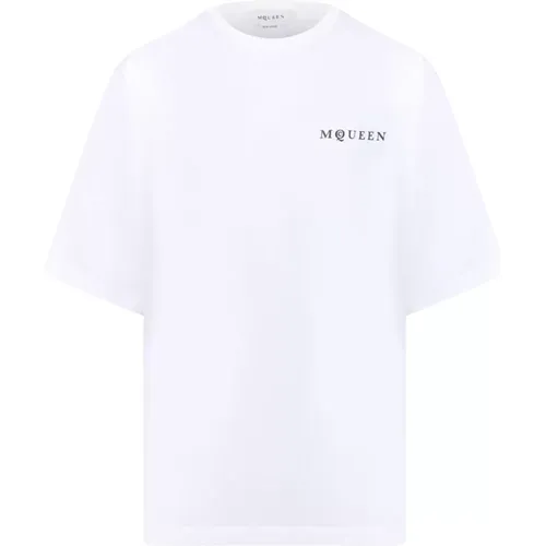 T-Shirts, male, , Size: S Logo Print T-Shirt - alexander mcqueen - Modalova
