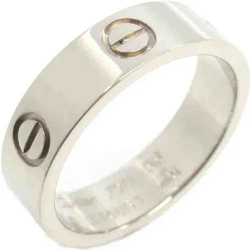 Pre-owned Jewellery, female, , Size: ONE SIZE Pre-owned White Gold rings - Cartier Vintage - Modalova