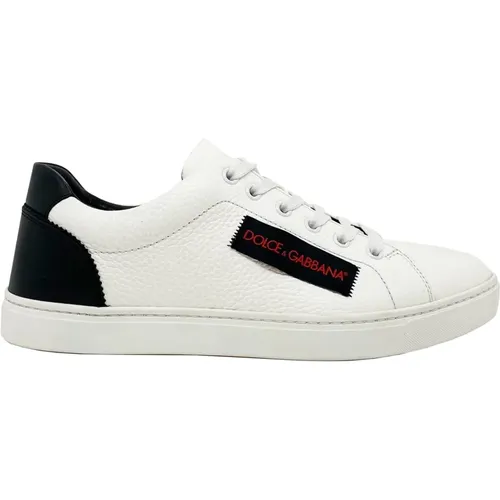 Weiße Ledersneaker Ss22 - Dolce & Gabbana - Modalova