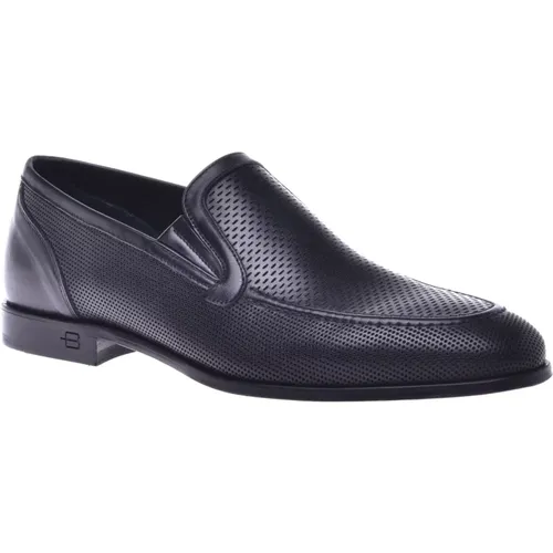 Loafer in perforated calfskin , male, Sizes: 8 UK, 8 1/2 UK, 7 UK, 11 UK, 12 UK, 10 UK, 6 UK, 9 UK, 7 1/2 UK - Baldinini - Modalova