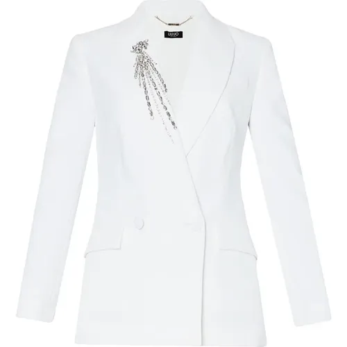 Weiße Iconic Jacke Elegant Zeitlos , Damen, Größe: M - Liu Jo - Modalova