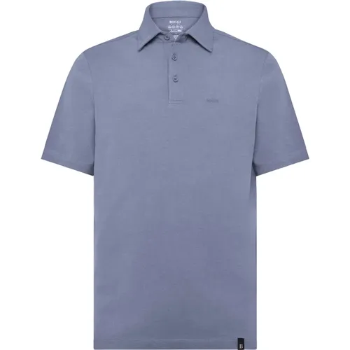 Polo-Shirt Aus Stretch-Supima-Baumwolle , Herren, Größe: L - Boggi Milano - Modalova