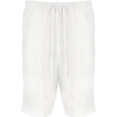 Casual Shorts , Herren, Größe: L - 120% lino - Modalova
