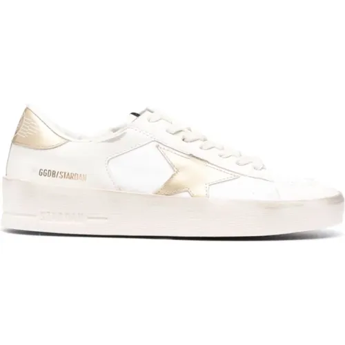 Weiße Sneakers mit Spiegelndem Stern und Absatz , Damen, Größe: 36 EU - Golden Goose - Modalova
