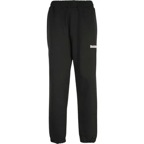 Sweatpants, male, , Size: XL Cotton Track-Pants with Elasticated Waistband - Barrow - Modalova