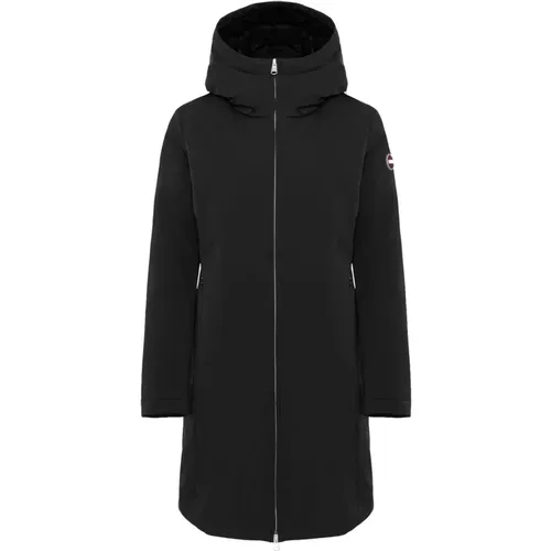 Long Soft Shell Parka with Natural Feather Padding , female, Sizes: XL, XS, L, S, M - Colmar - Modalova