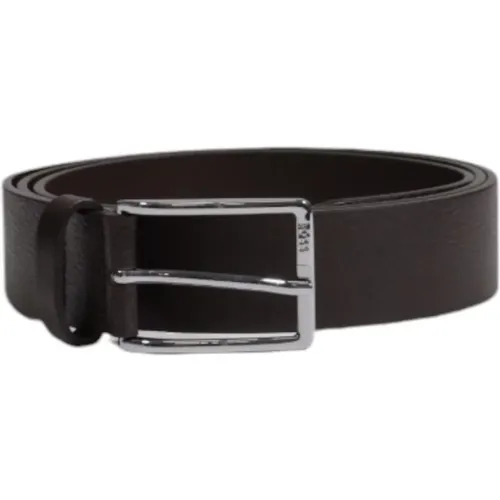 Belts, male, , Size: 115 CM Leather Belt with Buckle - Hugo Boss - Modalova