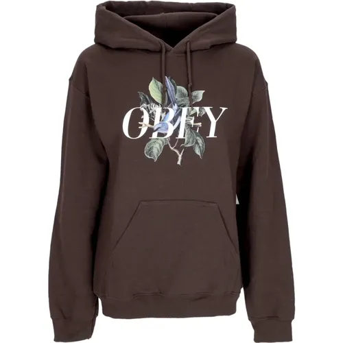 Hoodies, female, , Size: L Bird Old School Hoodie Pullover - Obey - Modalova