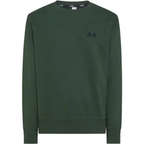 Cotton Crew Neck Sweater - Regular Fit , male, Sizes: 2XL - Sun68 - Modalova