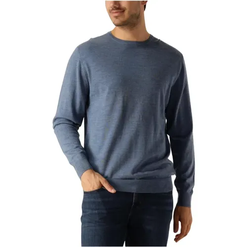 Hellblauer Pullover Crewneck Pullover,Brauner Crewneck Pullover Sweater,Herren Pullover Crewneck Sweater,Marineblauer Crewneck Pullover,Herren Rundhal - Profuomo - Modalova