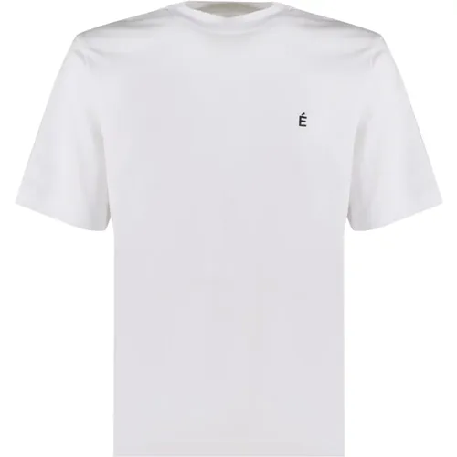 Weißes Baumwoll Rundhals T-Shirt , Herren, Größe: XL - Études - Modalova